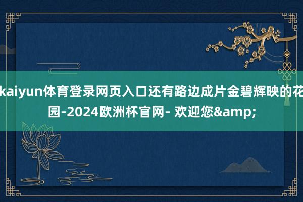kaiyun体育登录网页入口还有路边成片金碧辉映的花园-2024欧洲杯官网- 欢迎您&