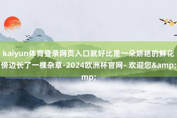 kaiyun体育登录网页入口就好比是一朵娇艳的鲜花傍边长了一棵杂草-2024欧洲杯官网- 欢迎您&