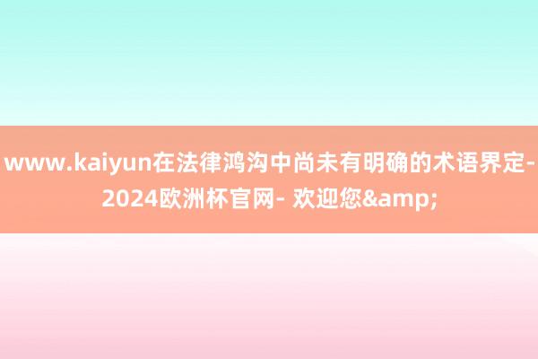 www.kaiyun在法律鸿沟中尚未有明确的术语界定-2024欧洲杯官网- 欢迎您&