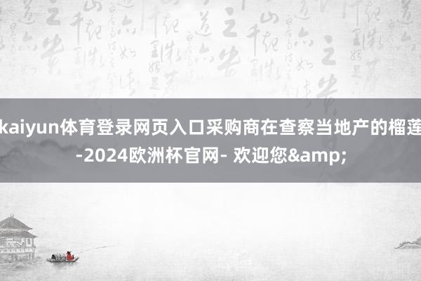 kaiyun体育登录网页入口采购商在查察当地产的榴莲-2024欧洲杯官网- 欢迎您&