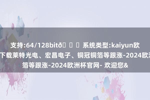 支持:64/128bit🍏系统类型:kaiyun欧洲杯appApp官方下载莱特光电、宏昌电子、铜冠铜箔等跟涨-2024欧洲杯官网- 欢迎您&