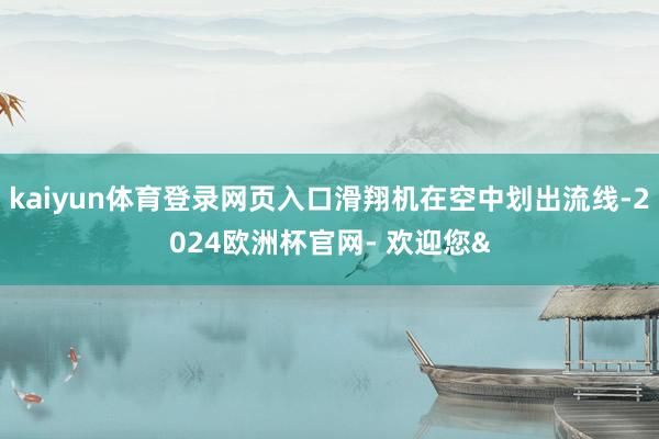 kaiyun体育登录网页入口滑翔机在空中划出流线-2024欧洲杯官网- 欢迎您&
